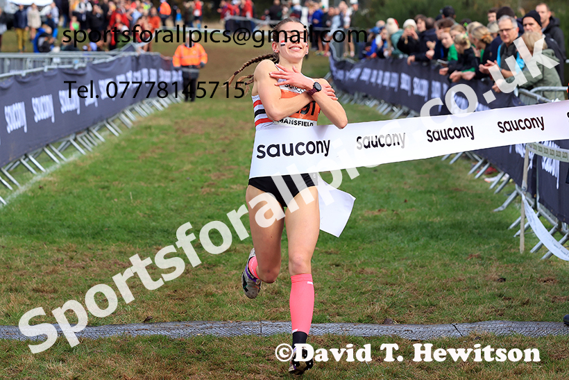 Womens Under-17s 2024 National Cross Country Relays, Berry Hill Park, Mansfield.   Photo: David T. Hewitson/Sports for All Pics